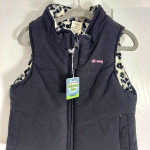 Old Navy Baby Vest 18-24M Black Reverse To Performance Fleece New
